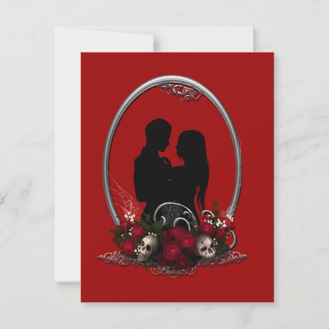 Mörk Union Vampire Goth Bröllop Inbjudningar (Framsida)