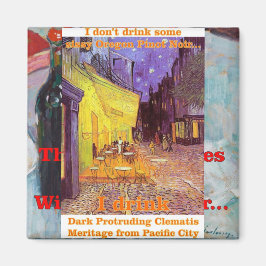 Mörk utskjutande Clematis Meritage Vin Pacific Magnet