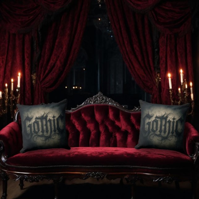 Mörk utsmyckad gotik kudde (Skapare uppladdad)