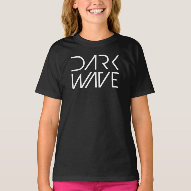 Mörk våg geometrisk design t shirt (Framsida)