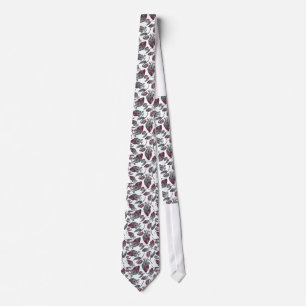 Mörk Valentine - anatomiskt hjärta och död blomma Slips
