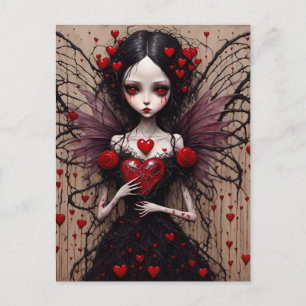 Mörk Valentine Vampire Fairy Vykort