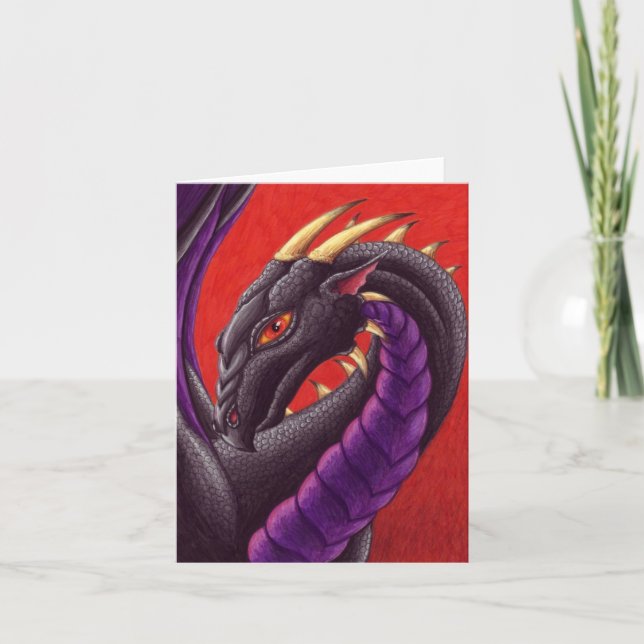 Mörk valentinnotecard helgkort (Framsida)