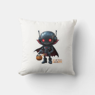 Mörk Vampire Robot Halloween Creepy Cute Sci-Fi Kudde