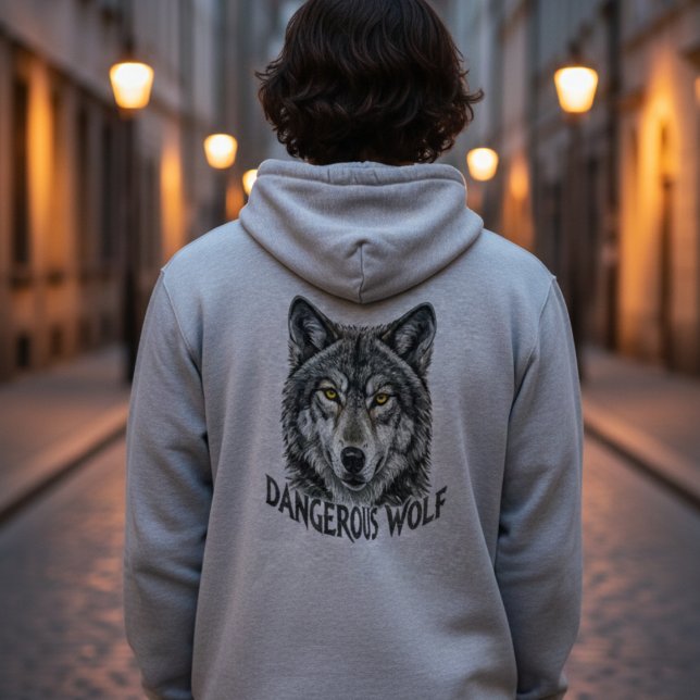 Mörk Varg Energi Hoodie T Shirt (Skapare uppladdad)