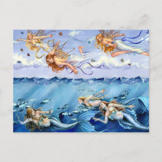 Mörk Vatten Bright Himmel Vykort