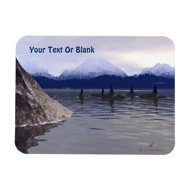 Mörk Vatten Orca Magnet (Horisontell)