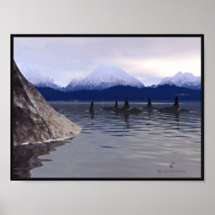 Mörk Vatten Orca Poster