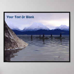 Mörk Vatten Orca Poster