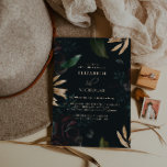 Mörk Velvet Burgundy Ro | Höstvinter-bröllop Inbjudningar<br><div class="desc">Med vackra moody blommigtar med guld-accenter på mörkens svarta bakgrund. Mörkens lila och allatureringen av guld och emerald grönt är ett uttryck för elegans, romantik och glam från vintagen under de svåra coolorna. Den här palettens tidlösa utseende och känsla kommer aldrig att försvinna från stil. Vare sig det är ett...</div>