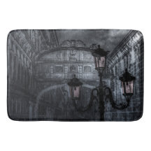 Mörk Venedig Rain Bridge of Sighs in Night