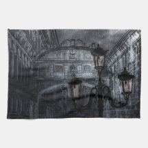 Mörk Venedig Rain Bridge of Sighs in Night