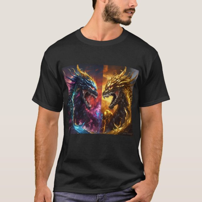 mörk venom mot Chrome och guld silver guds regnbåg T Shirt (Framsida)