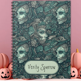 Mörk Victorian Gothic Zombie Sjöjungfru Personlig Anteckningsbok