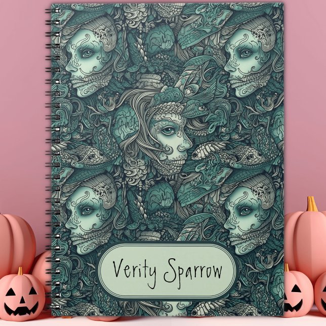 Mörk Victorian Gothic Zombie Sjöjungfru Personlig Anteckningsbok (Skapare uppladdad)