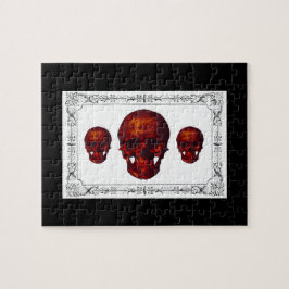 Mörk Victorian Red Skull Pussel