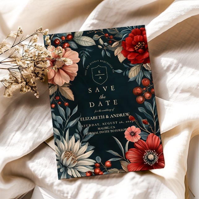 Mörk Victorian Romantik Bröllop Spara Datumet (Skapare uppladdad)