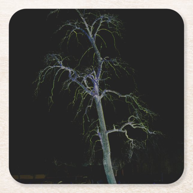 Mörk vid 8-kust underlägg papper kvadrat (Framsidan)