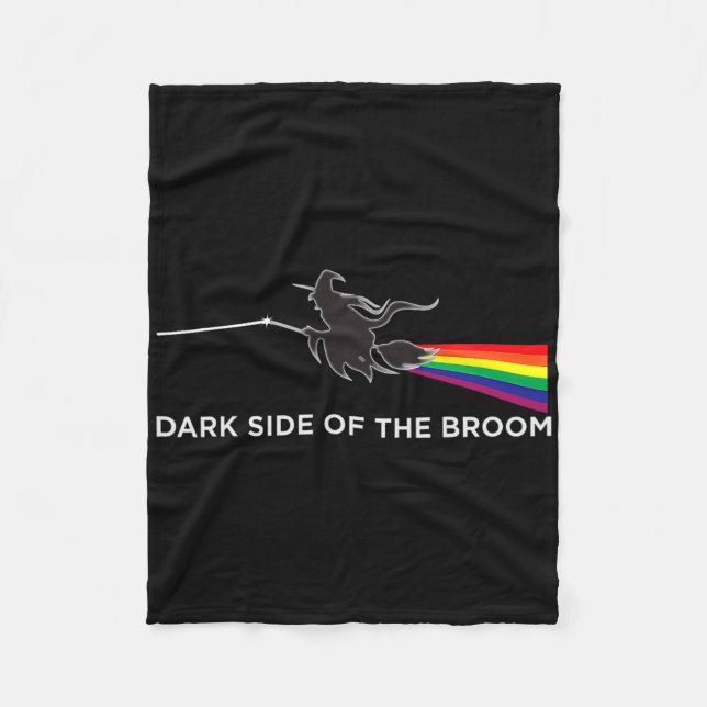 Mörk vid Sten-klotet (Broom Clic Witch Funny Hallo Fleecefilt (Framsidan)