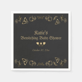 Mörk Viktorian Gothic Halloween Baby Shower Pappersservett