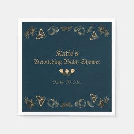 Mörk Viktorian Gothic Halloween Baby Shower Pappersservett