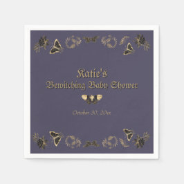 Mörk Viktorian Gothic Halloween Baby Shower Pappersservett