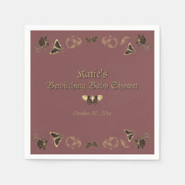 Mörk Viktorian Gothic Halloween Baby Shower Pappersservett