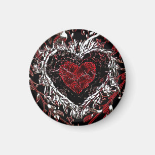 Mörk Vild Heart Magnet