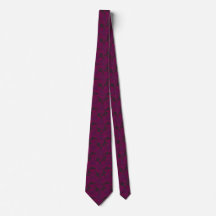 Mörk Vin Fontän Blommigt Satin Necktie