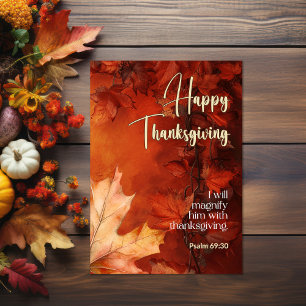 Mörk Vines bible Psalm 69:30 Happy thanksgiving Kort