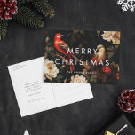 Mörk Vintage - bakgrund Minimalistiskt God jul Helg Vykort<br><div class="desc">Mörk God jul vykort: ett originellt och slående format med ett fet minimalistiskt teckensnitt blandat med vintagens elegant bakgrund.</div>
