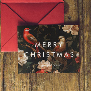 Mörk Vintage - bakgrund Minimalistiskt God jul Julkort