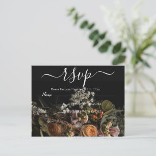 Mörk vintage Blommigt OSA vykort för 