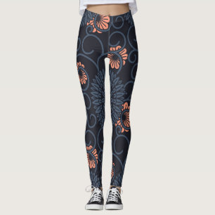 Mörk Vintage för prydnadsföremål Sömlös Leggings