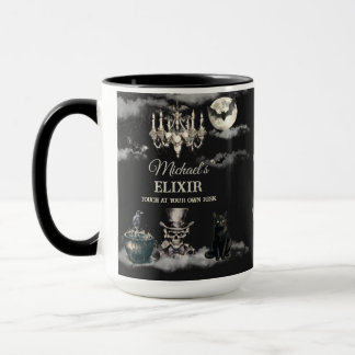 Mörk Vintage Gotisk Skalle Årlig Kuslig Halloween Mugg