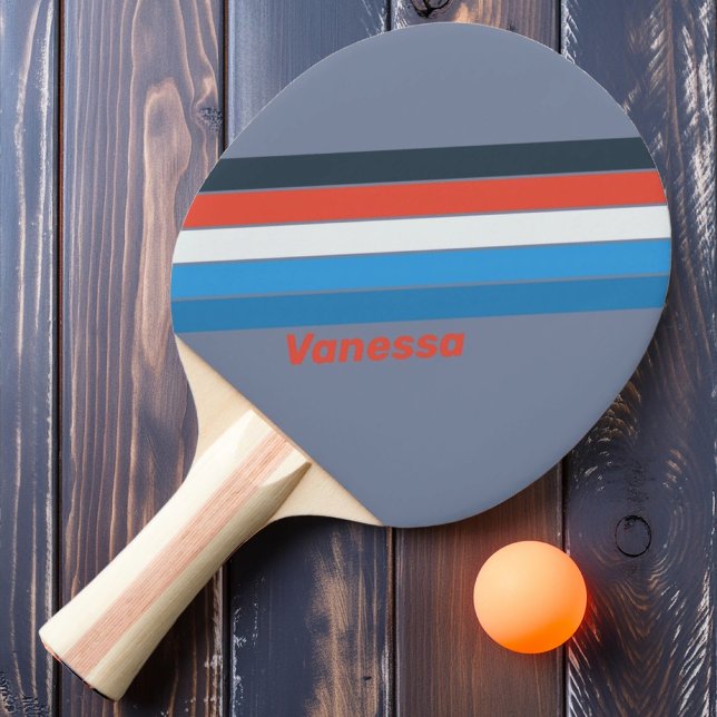 Mörk Vintage Randig med Namn Pingisracket (Skapare uppladdad)