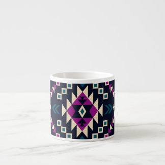 Mörk, vintagens geometri, Navajo. Espressomugg