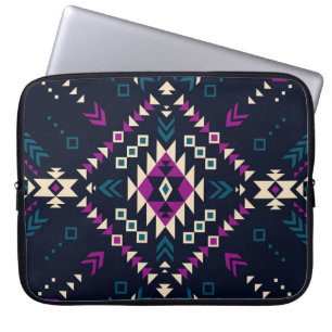 Mörk, vintagens geometri, Navajo. Laptop Fodral