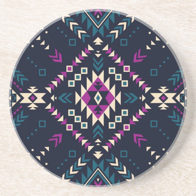 Mörk, vintagens geometri, Navajo. Underlägg (Framsidan)