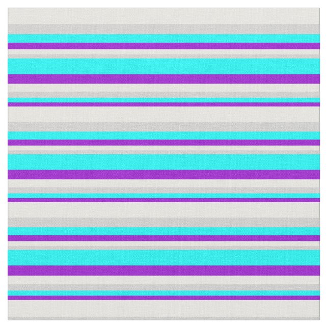 Mörk Violet, Cyan, Light Grått och White Färgad Tyg (Närbild)