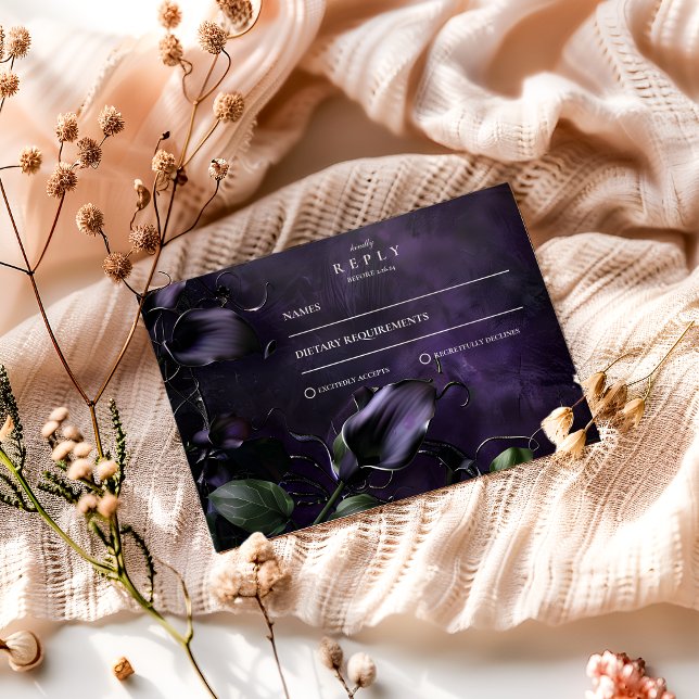 Mörk Violet Gothic Romantik OSA Kort (Skapare uppladdad)