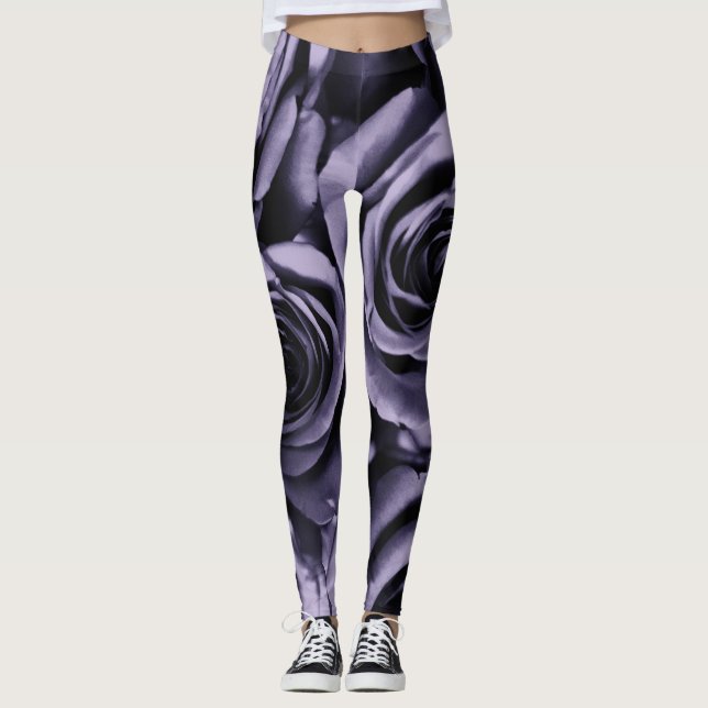Mörk Violet Lila Ro Mode Leggings (Framsida)