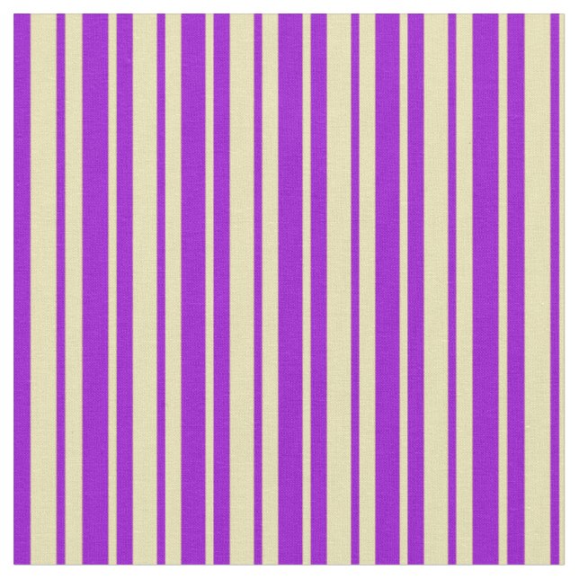 Mörk Violet och Tan Stripe/LUNDA Mönster Tyg (Närbild)