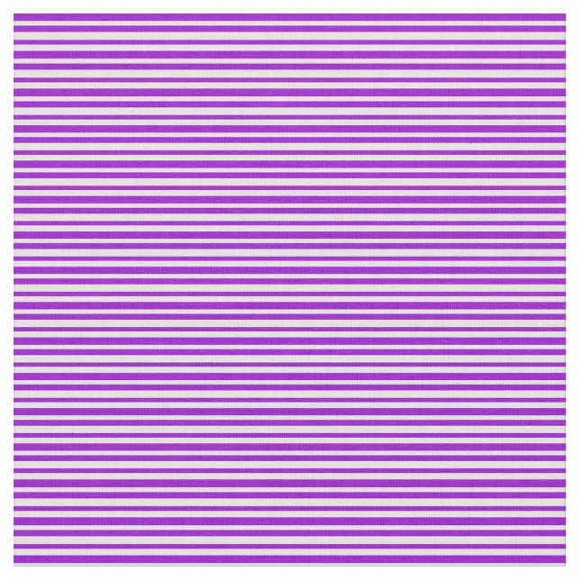 Mörk Violet & White Linjer Tyg (Närbild)