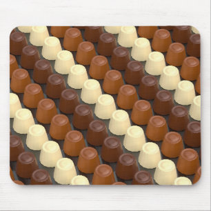 Mörk-, vit- och mjölk-chokladplaster musmatta