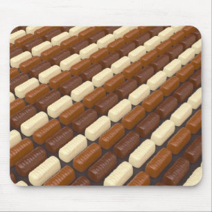 Mörk-, vit- och mjölk-chokladplaster musmatta