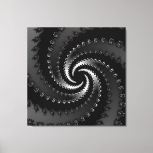 Mörk Vortex Fractal Canvastryck