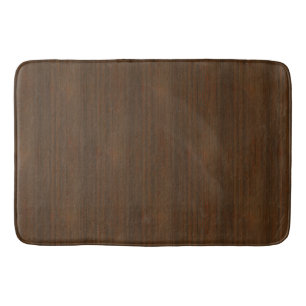 Mörk Walnut Brown Bamboo Wood Grain-utseende Badrumsmatta