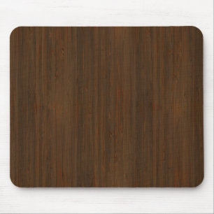 Mörk Walnut Brown Bamboo Wood Grain-utseende Musmatta