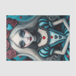 Mörk Whimisisk Goth Alice Decoupage Papper